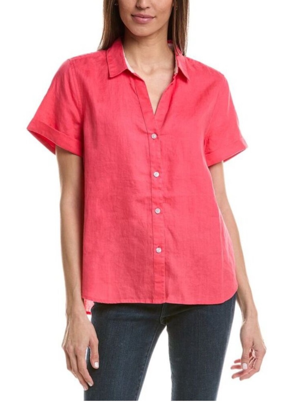 Tommy Bahama Coastalina Dark Pink Linen Camp Shirt Size Large